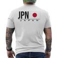 日本国旗 日本の国コード Jpnports Games アスリート メンズTシャツ バックプリント