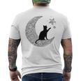 曼荼羅猫tシャツ レディース メンズ ユース 月と星 メンズTシャツ バックプリント