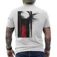 月 抽象 モチーフ 描画 アートワーク 絵画 月 メンズTシャツ バックプリント