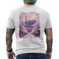東京 日本 桜 夜景 お土産 メンズTシャツ バックプリント
