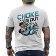 柔術 チョーク エムアウト 格闘技 柔術 メンズTシャツ バックプリント