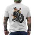 柴犬 いばけん 犬 バイク バイカー メンズTシャツ バックプリント