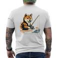 柴犬 犬 イヌ 面白いtシャツ 釣り 釣りバカ 釣り人 メンズ おもしろ 面白い 服 海釣り 川釣り 文字tシャツ 長袖tシャツ メンズTシャツ バックプリント