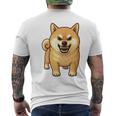 柴犬 犬 ムキッ ムキ顔 水彩 我慢の限界 怒る犬 イラスト おもしろ 長袖tシャツ メンズTシャツ バックプリント