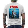猫 ねこ 海 Paws アヒル メンズTシャツ バックプリント