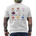 異なるタイプのヒトデの品種コレクション、かわいいヒトデ Lo メンズTシャツ バックプリント