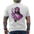 紫の蘭を持つイエス メンズTシャツ バックプリント