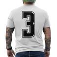 背番号 3 チーム短大スポーツ背番号付きユニフォーム メンズTシャツ バックプリント