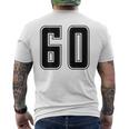 背番号 60 チーム短大スポーツ背番号付きユニフォーム メンズTシャツ バックプリント