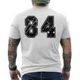 背番号 84 チーム短大スポーツ背番号付きユニフォーム メンズTシャツ バックプリント