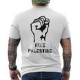 自由パレスチナ・ガザ反戦平和反占領 メンズTシャツ バックプリント