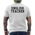英語教師 かわいい教師の学校服 メンズTシャツ バックプリント