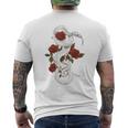 蛇爬虫類 蛇 バラ 花 爬虫類 ギフト メンズTシャツ バックプリント