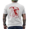 血まみれの傷 ハロウィンコスチューム 血はね けが ゾンビ メンズTシャツ バックプリント