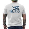 趣味のサイクリストのためのおしゃれな面白いロードバイク猫。 メンズTシャツ バックプリント