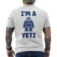 野獣のイエティ 忌まわしい雪だるまのユーモア 私はイエティが大好き I'm A Yeti メンズTシャツ バックプリント