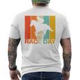 面白い 競馬 ビンテージ レースデー Ky ダービー 馬 ジョッキー メンズTシャツ バックプリント