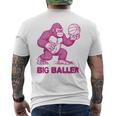 面白いゴリラ遊びバスケットボール ビッグボーラー マネースポーツ メンズTシャツ バックプリント