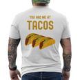 面白いタコス You Had Me At Tacos かわいい 愛らしいタコス フード メンズTシャツ バックプリント