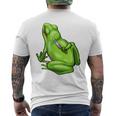 面白い邪悪なカエル サカラスティック 怒っているカエル かわいい 不機嫌な狂気 メンズTシャツ バックプリント