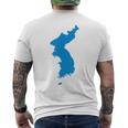 韓国統一旗、韓国統一地図 メンズTシャツ バックプリント
