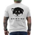 黒柴ちびちゃん かわいい柴犬 メンズTシャツ バックプリント