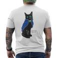 黒猫のウィズ 黒猫 メンズTシャツ バックプリント