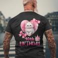 10歳の誕生日 ピンク かわいい 猫 メンズTシャツ バックプリント 高齢者への贈り物