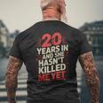 20 Ans Mariés Pour Hommes Drôle 10E Anniversaire De Mariage T-shirt imprimé au dos Cadeaux pour les vieillards