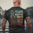25 Años Juntos Pareja 25 Aniversario De Boda Camiseta Hombre Estampado Espalda Regalos para ancianos