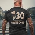 30歳の誕生日 メンズ レディース オリジナル 素晴らしいテディベア メンズTシャツ バックプリント 高齢者への贈り物