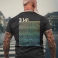 314 数学 物理学 314 円周率の日 メンズTシャツ バックプリント 高齢者への贈り物
