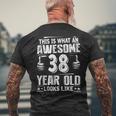 38歳の誕生日プレゼントは私に38歳をもたらしました 良い 面白い 38歳 メンズTシャツ バックプリント 高齢者への贈り物