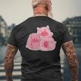 3匹の小さな豚 メンズTシャツ バックプリント 高齢者への贈り物