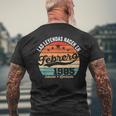 40 Años Cumpleaños Las Leyendas Nacen En Febrero De 1985 Camiseta Hombre Estampado Espalda Regalos para ancianos