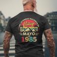 40 Años Cumpleañosintage Nacido En Mayo 1985 Camiseta Hombre Estampado Espalda Regalos para ancianos