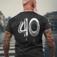 40歳の誕生日バルーン装飾バルーン40年目 メンズTシャツ バックプリント 高齢者への贈り物