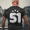 51 歳の誕生日番号 51 バルーン 51 歳の誕生日 メンズTシャツ バックプリント 高齢者への贈り物