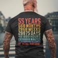 55 歳 お誕生日 55 Years Birthday 55 回目の誕生日プレゼント メンズTシャツ バックプリント 高齢者への贈り物