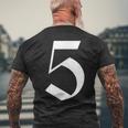 5番目 古英語の中世スタイルの五 メンズTシャツ バックプリント 高齢者への贈り物