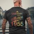 70Th Birthday 1955年3月生まれ 70歳 ヴィンテージ メンズTシャツ バックプリント 高齢者への贈り物