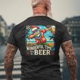 7月のクリスマス サンタハワイアンワンダフルビール メンズTシャツ バックプリント 高齢者への贈り物
