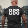 888 数秘術 スピリチュアルパーソナルナンバー 888 エンジェルナンバー メンズTシャツ バックプリント 高齢者への贈り物