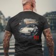 911ターボレトロヴィンテージ964カークラシック自動車トラック。 メンズTシャツ バックプリント 高齢者への贈り物