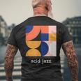 Acid Jazz ヴィンテージジャズミュージックバンド ミニマルtシャツ メンズTシャツ バックプリント 高齢者への贈り物