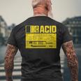 Acid Tb303 ベースペダル アナログシンセサイザー Dj Nerd メンズTシャツ バックプリント 高齢者への贈り物
