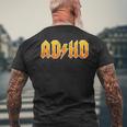 Adhd ロッカーtシャツ メンズ レディース キッズ メンズTシャツ バックプリント 高齢者への贈り物