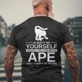 Always Be Yourself Ape メンズ レディース 猿 ゴリラ メンズTシャツ バックプリント 高齢者への贈り物