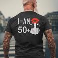 I Am 50 Plus 1 中指 51歳の誕生日 面白い メンズTシャツ バックプリント 高齢者への贈り物