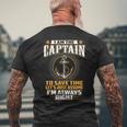 I Am The Captain メンズTシャツ バックプリント 高齢者への贈り物